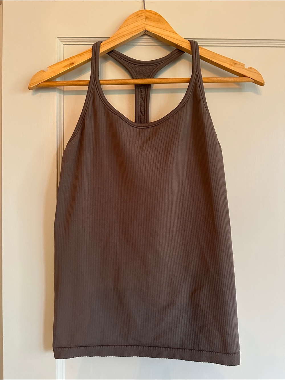 Athleta Ribbed Racerback Tank - Cocoa Brown